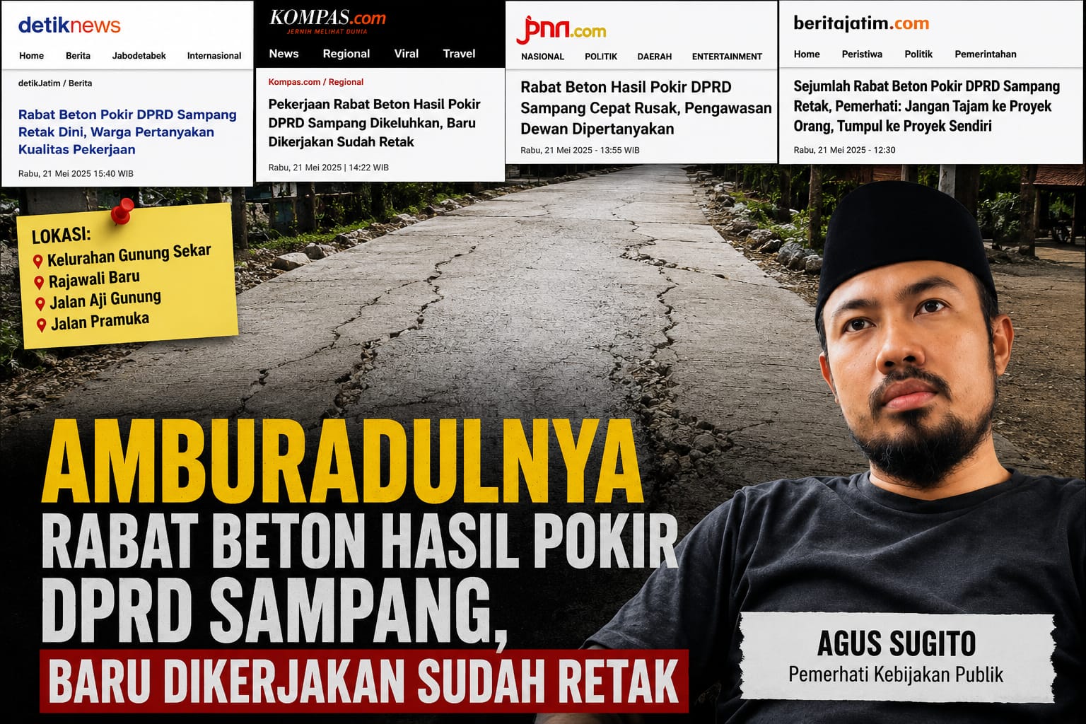 Semua Pekerjaan Proyek Rabat Beton Hasil Pokir DPRD Sampang “AMBURADUL”