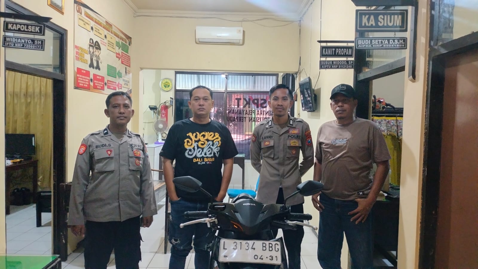 Kurang dari 24 Jam, Polsek Lenteng Sumenep Bekuk Pelaku Curanmor